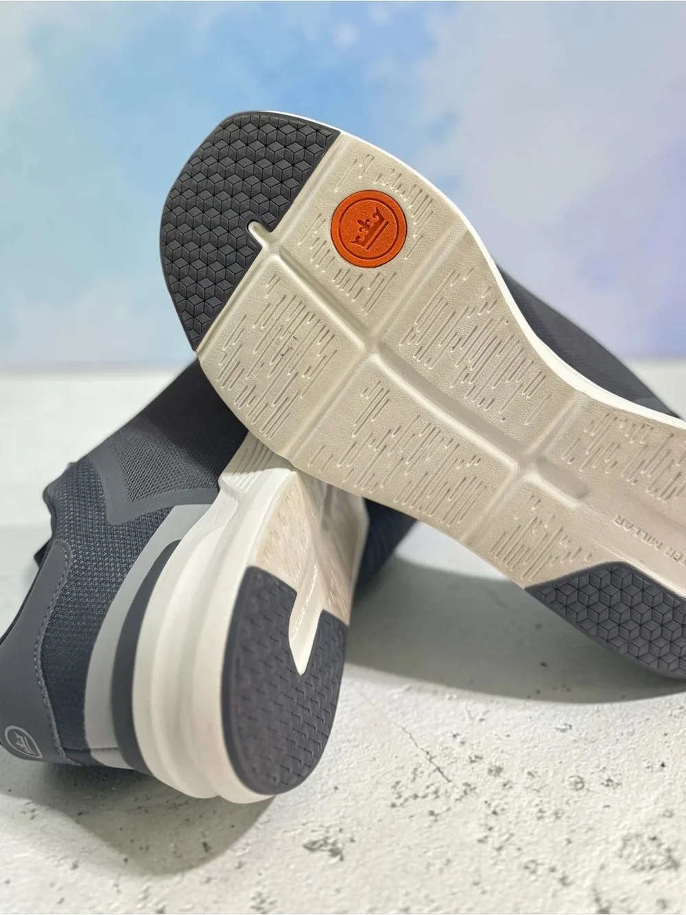 Peter Millar Men's Athletic Sneakers in Charcoal Gray with White Soles